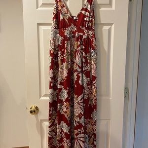 Red maxi dress size 3x